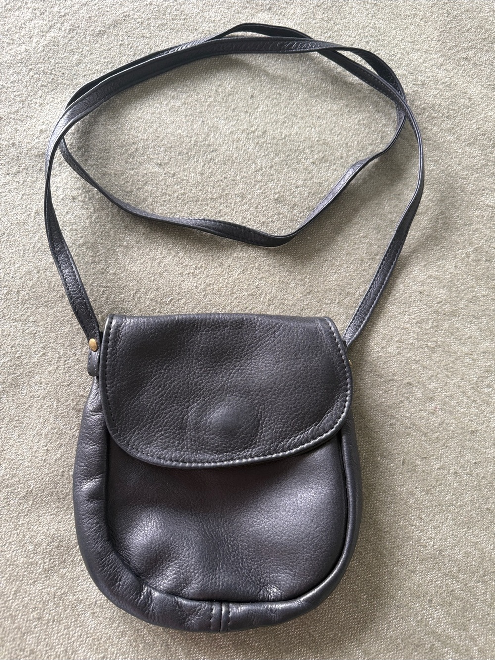 Victoria Leather Co The Original Black Leather Mini Crossbody Bag